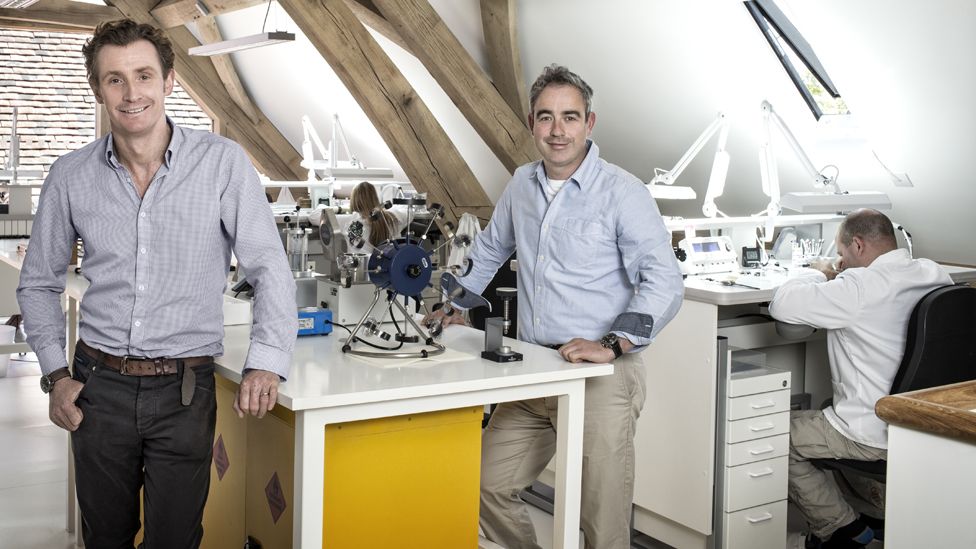 Bremont co-founders Nick and Giles English at their Henley-on-Thames workshop