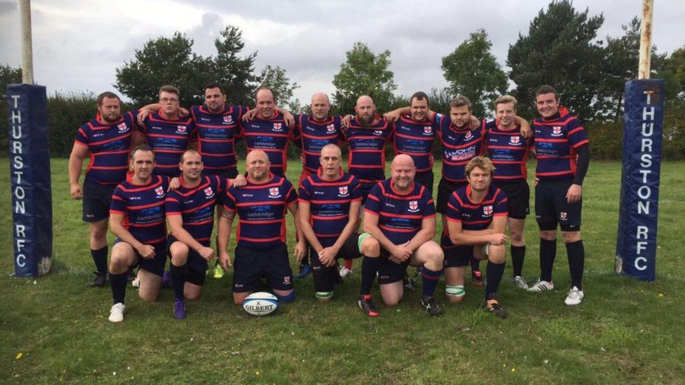 The Thurston Rugby Club second team. Josh Gilbert is pictured on the back row, fourth from left.