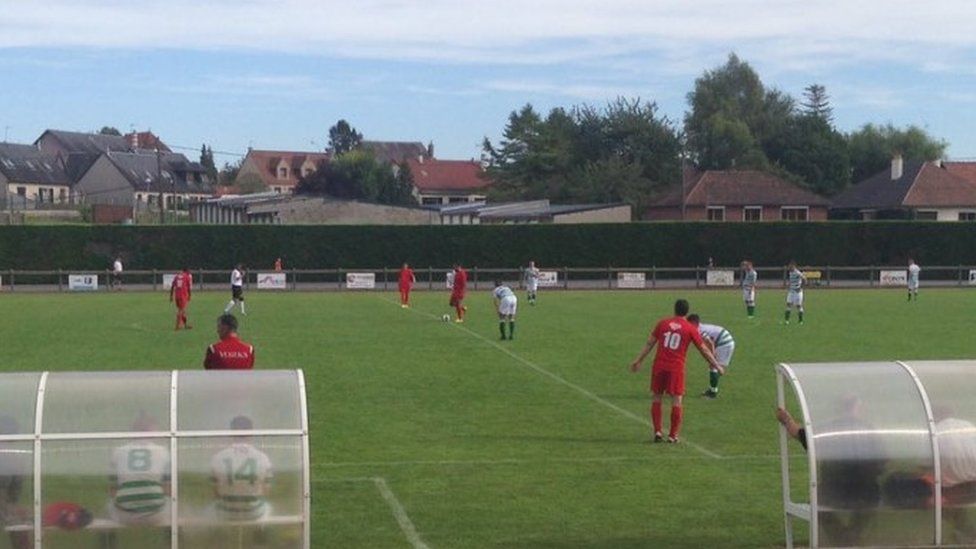 Football match in France