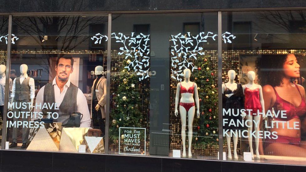 M&S window display in Nottingham