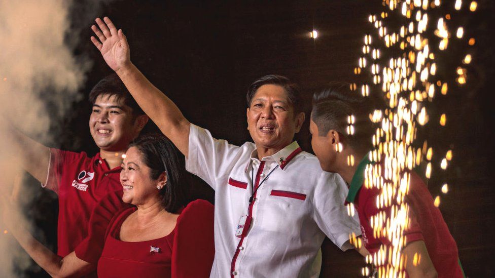 Ferdinand "Bongbong" Marcos Jr. and his family