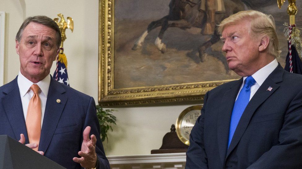 David Perdue and Donald Trump