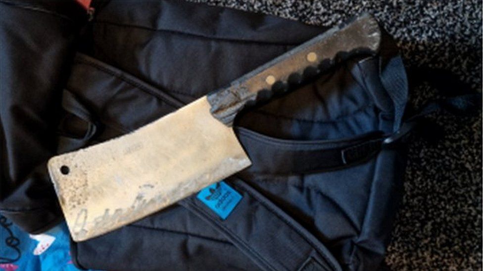 Seized meat cleaver