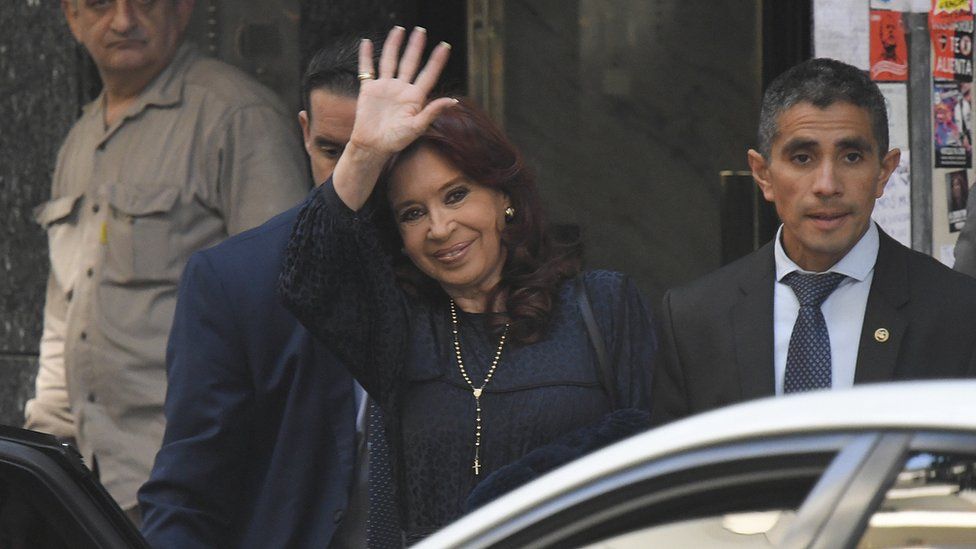 Vice President of Argentina Cristina Fernandez heads for Congress on the day the Senate will hold a special session to approve a declaration to condemn the attack against her on September 8, 2022 in Buenos Aires, Argentina. On September 01, a man pointed a loaded gun at point-blank range to Cristina Fernandez as she arrived at her house.