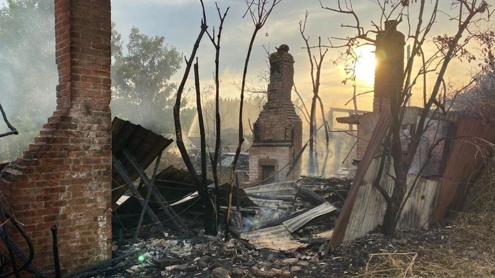 Witham: Four Buildings Destroyed In Suspected Arson - BBC News