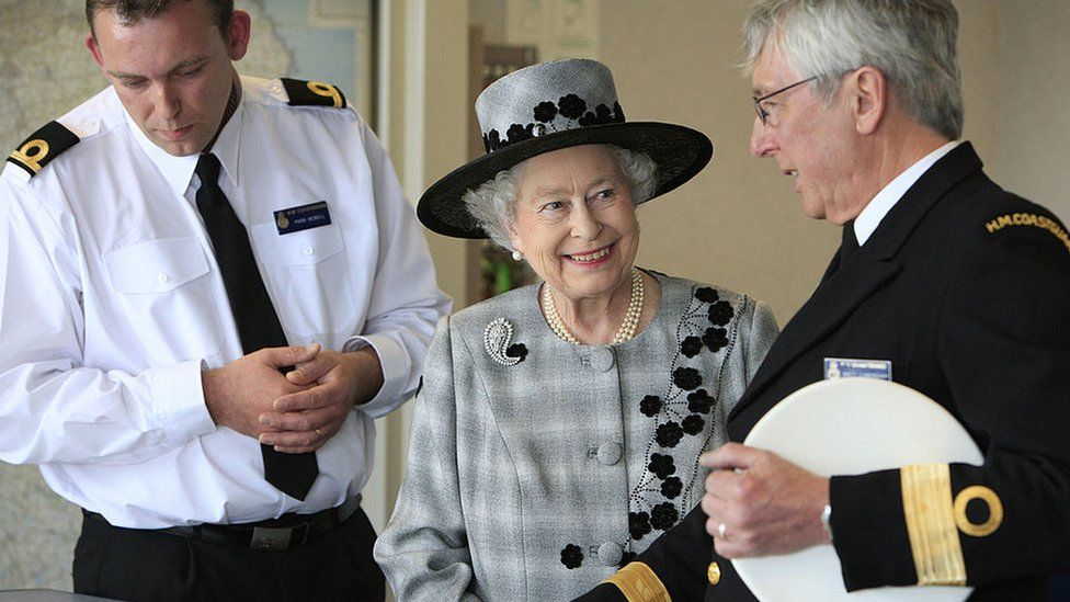 The Queen Elizabeth visited the Coast Guard station headquarters in Bangor, Northern Ireland, back in May 2009.
