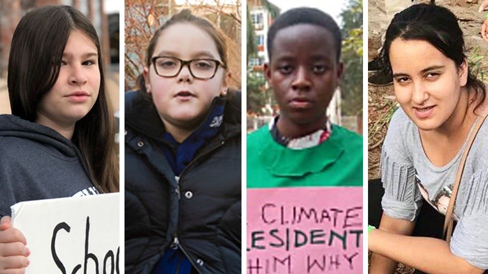 Four young climate activists