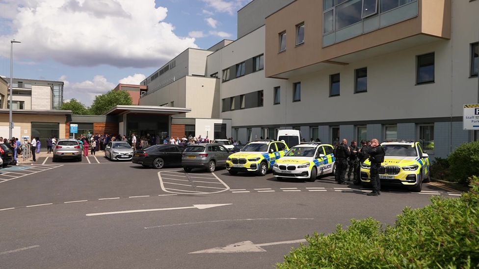 Armed police are responding an incident at London hospital