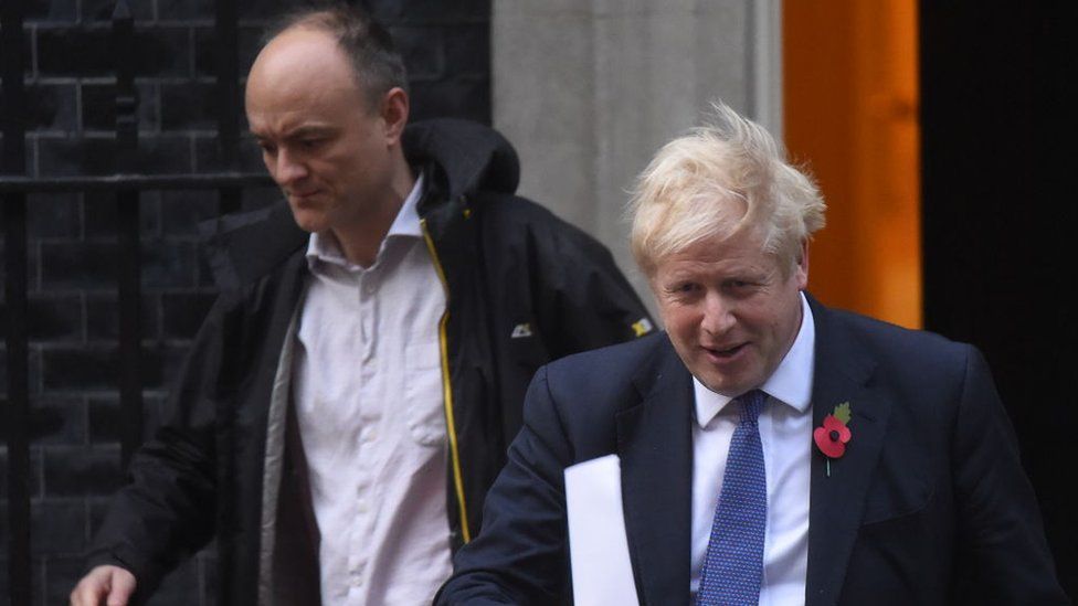 Dominic Cummings and Boris Johnson in October 2019