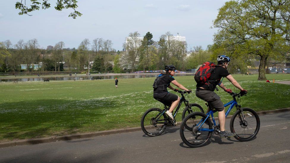 Cyclists in Birmingham