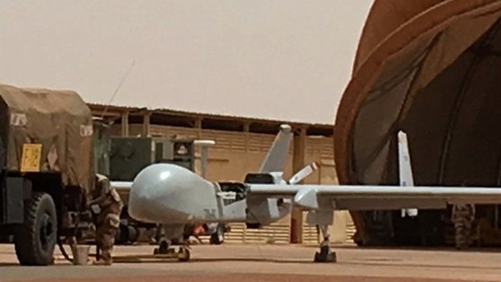 Drone at Base 101 in Niger