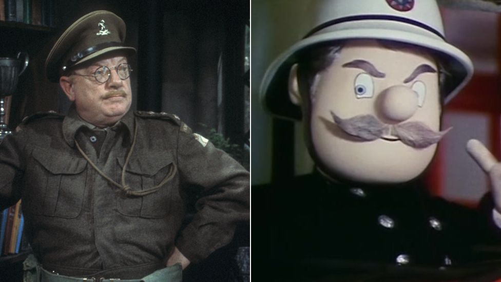 Captain George Mainwaring and Station office Steele