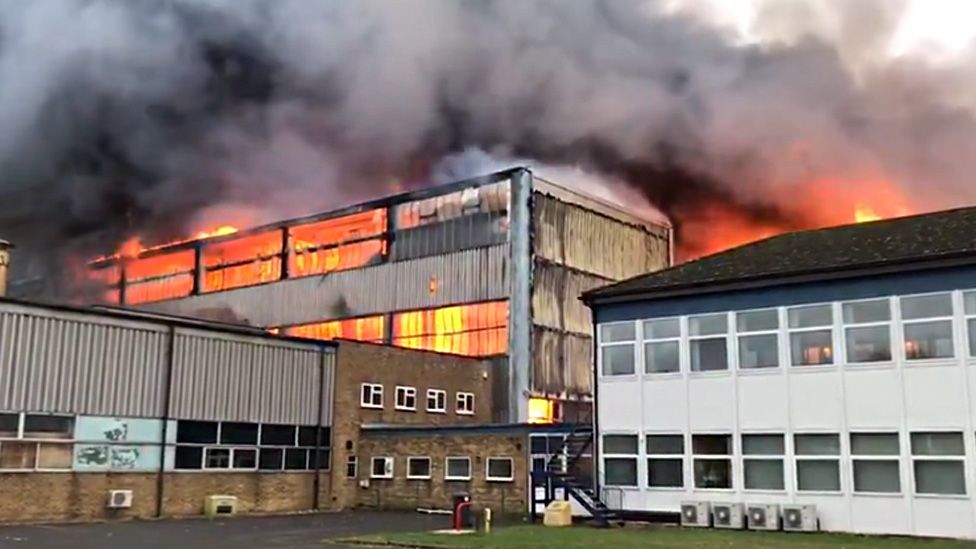 Fire at Twinwoods Business Park