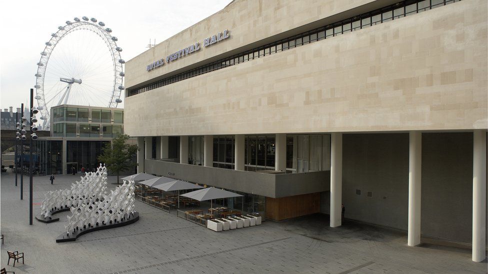 View of Royal Festival Hall and London Eye