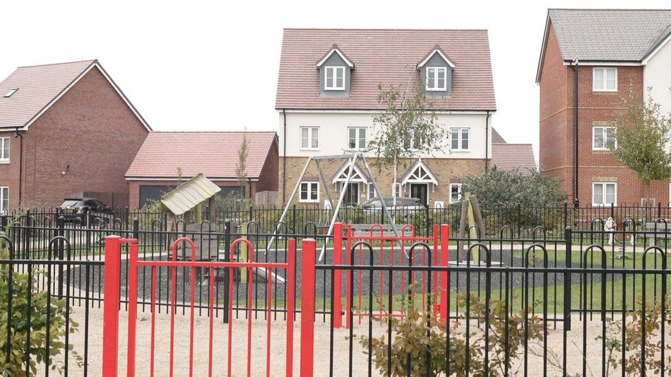 A housing estate playground