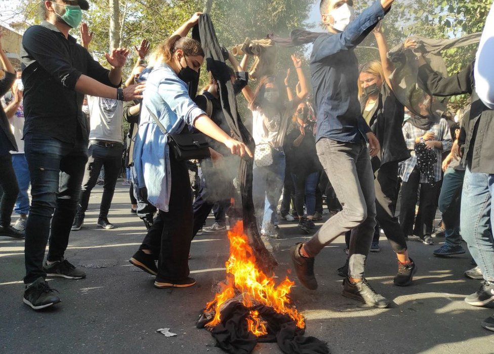 Protests in Tehran on 1 October