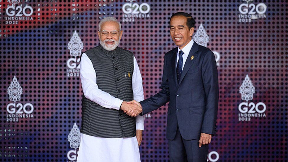 Prime Minister Narendra Modi meeting Indonesia's President Joko Widodo in Bali