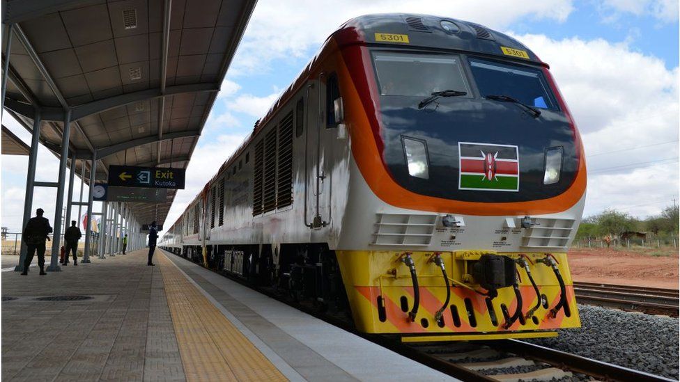 Train on standard gauge railway