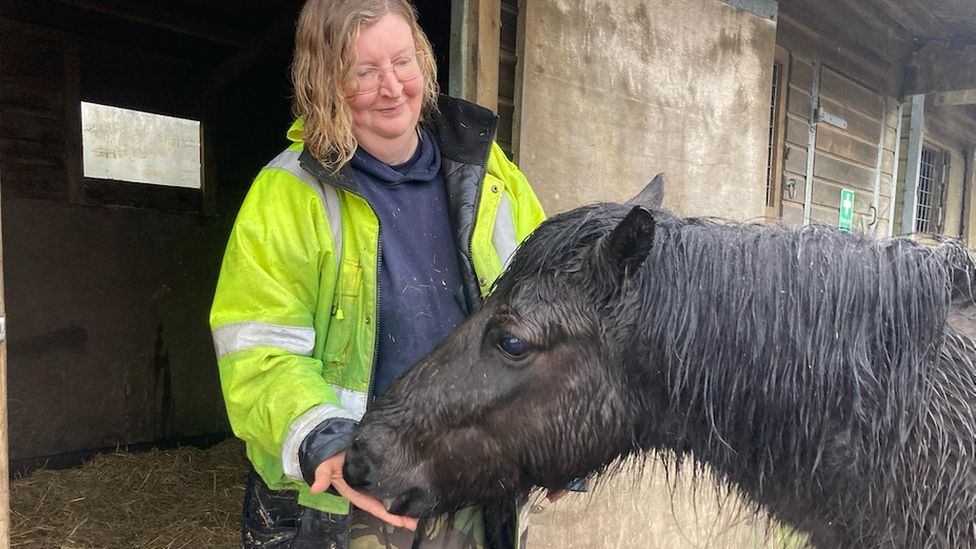 Mary Houghton with Tomsk the pony