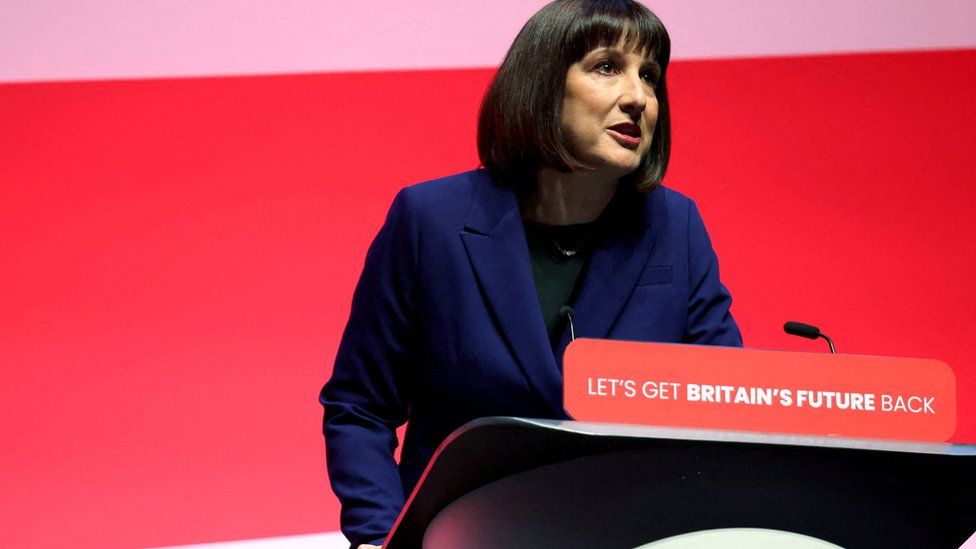Rachel Reeves delivers a speech at the Labour Conference in Liverpool