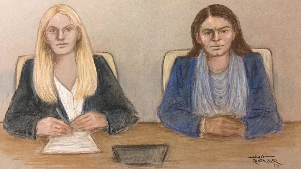 Artist's impression of Anne Sacoolas in court