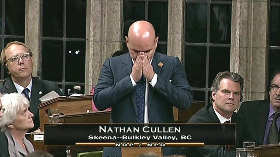 Nathan Cullen addresses fellow Canadian MPs