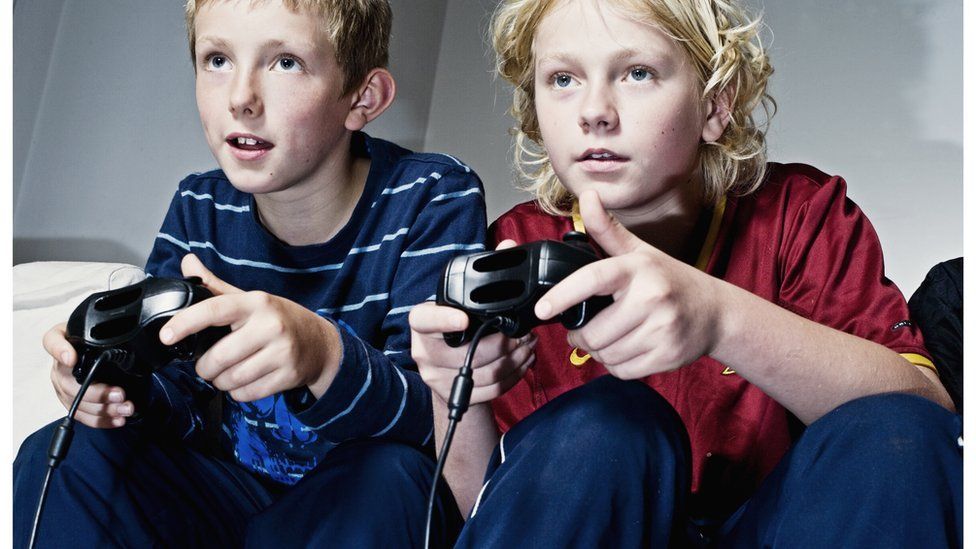 Two boys gaming