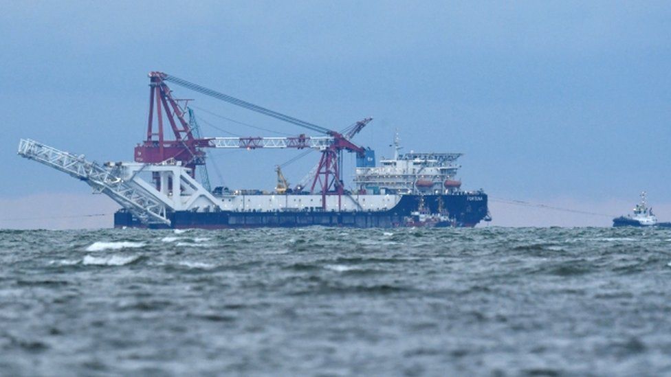 The Fortuna, pipe-laying ship working on the Nord Stream project