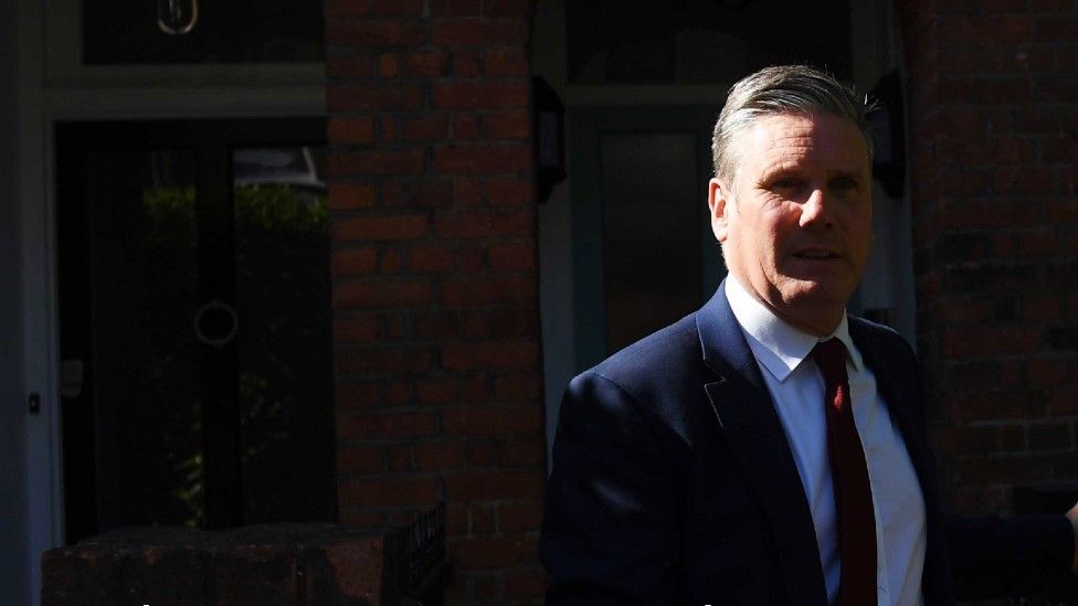 Sir Keir Starmer leaves his home on Friday