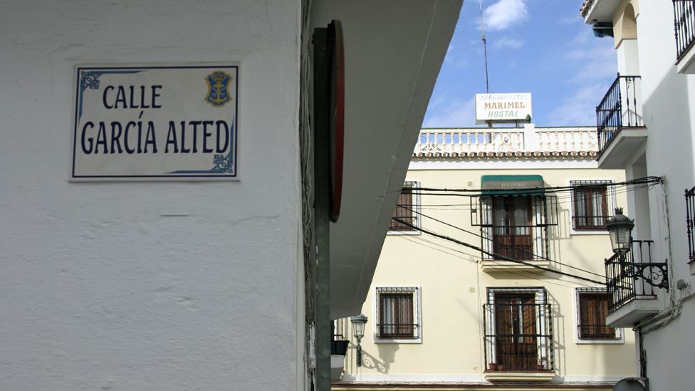 Street sign: Calle Garcia Alted in Nerja
