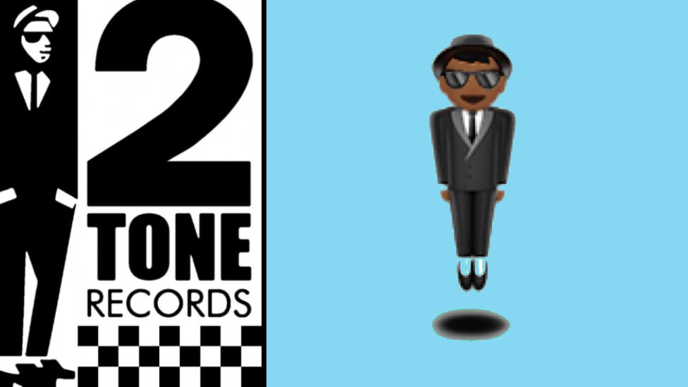 2 Tones logo and levitating emoji