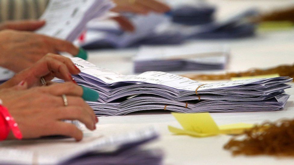 Counting ballot papers in 2015