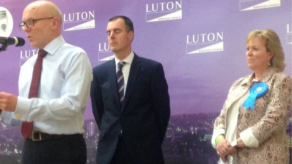 Labour's Olly Martins (centre) and Kathryn Holloway