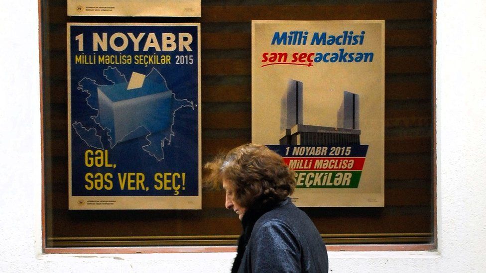 Election posters in Baku - 31 October