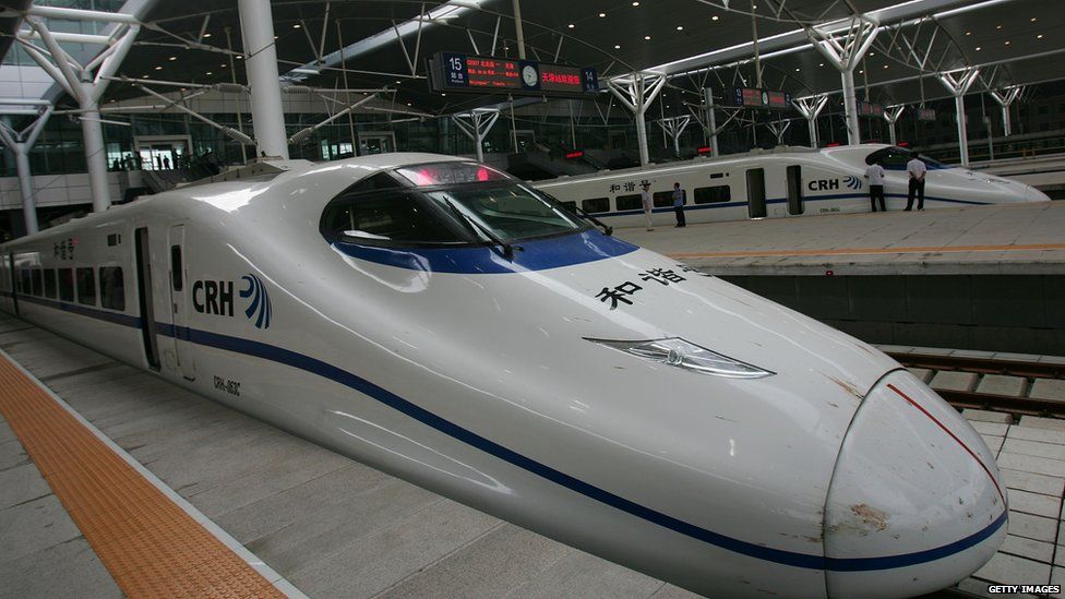 The bullet train linking Tianjin to Beijing
