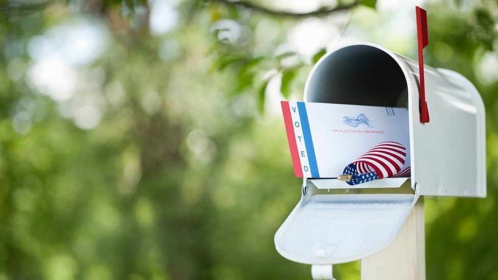 US post box with election letter