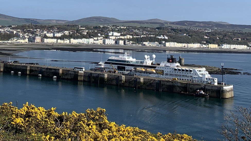 MS Maud moored in Douglas Harbour