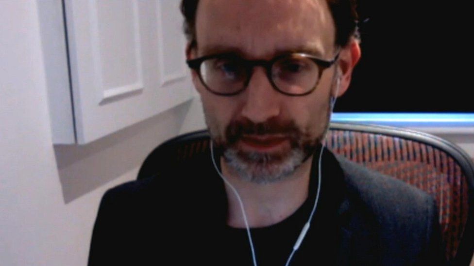 Professor Neil Ferguson appearing via video call before the Science and Technology Committee, 25th March 2020.