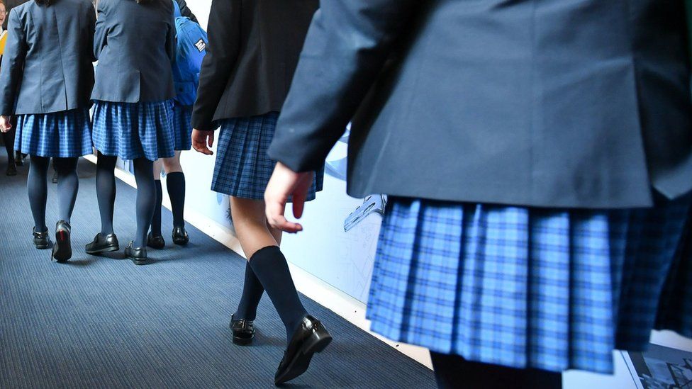 School girls in uniform