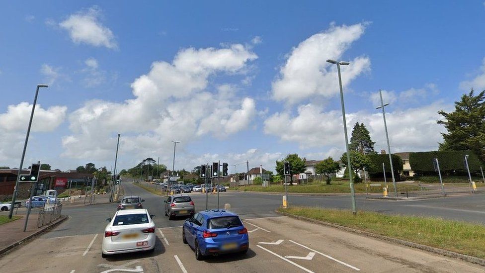 The junction of Long Road and Goodrington Road, in Paignton