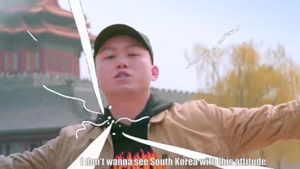 Chinese rapper criticising South Korea