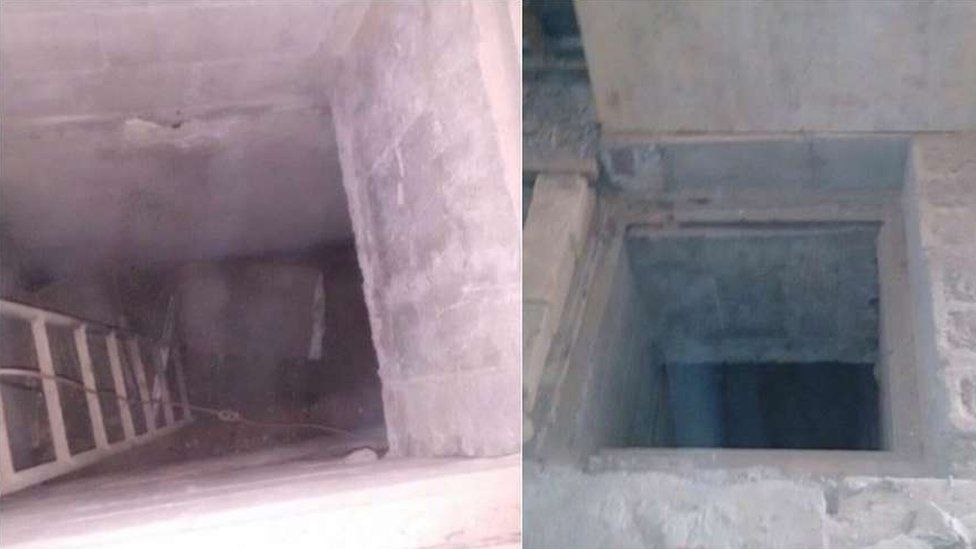 Tunnel with ladder found in a Mexican prison