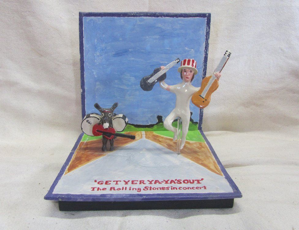 Ceramic version of Get Yer Ya-Ya's Out by the Rolling Stones