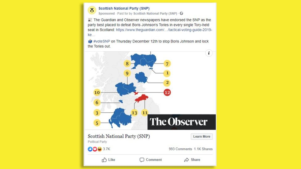SNP Facebook ad