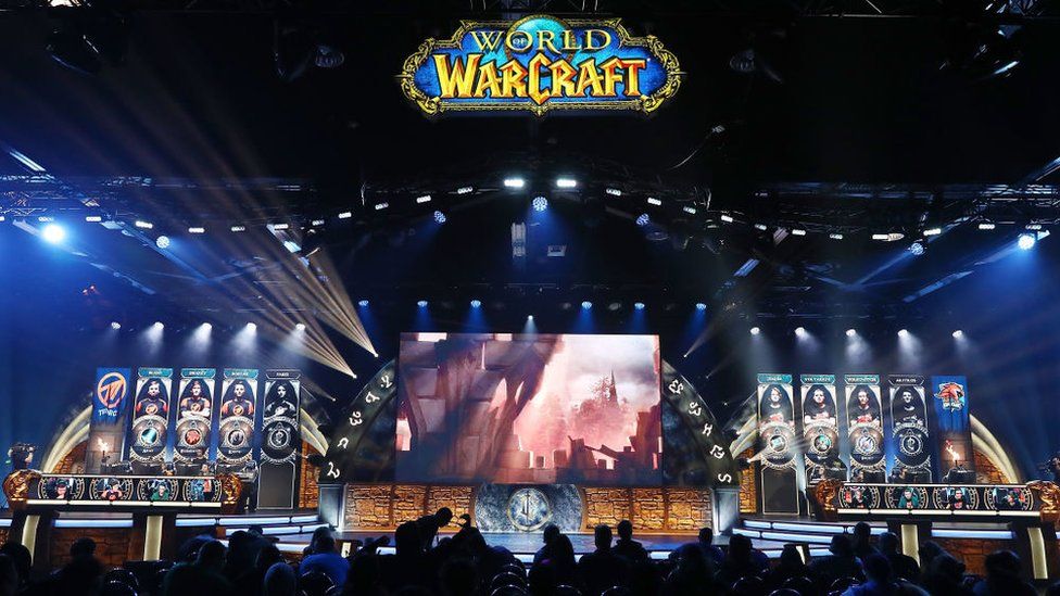 Teams compete in the World of Warcraft Arena World Championship at Blizzcon in 2018