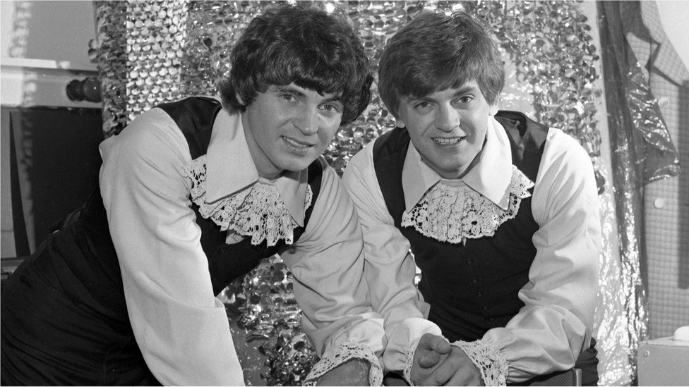 The Everly Brothers backstage at Top of the Pops.