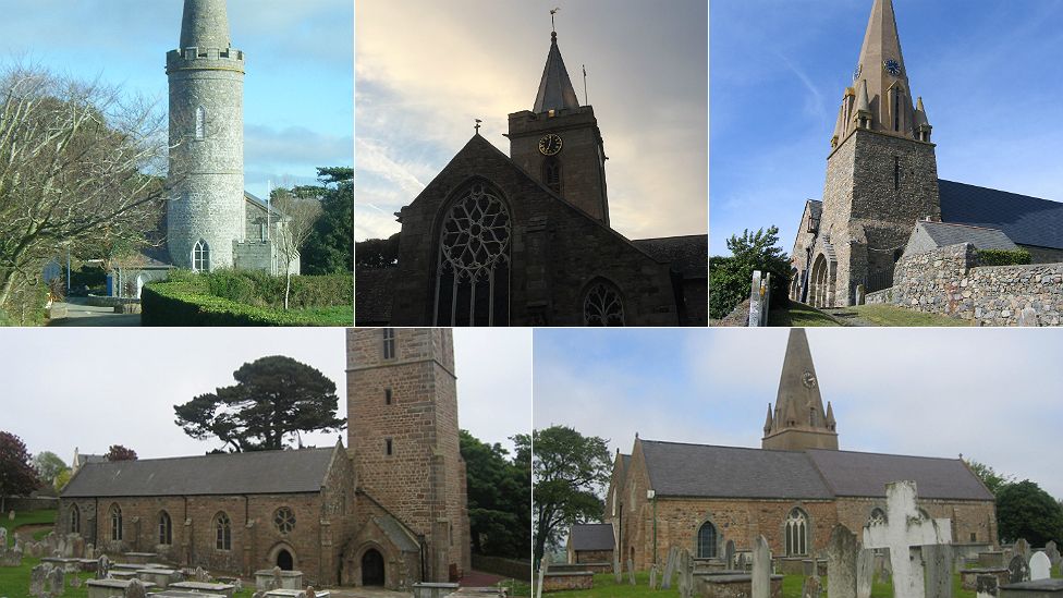 Five of Guernsey's parish churches