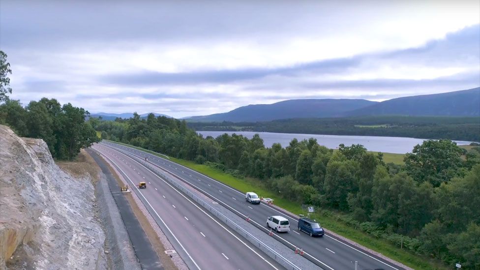New dual carriageway on A9 in the Highlands