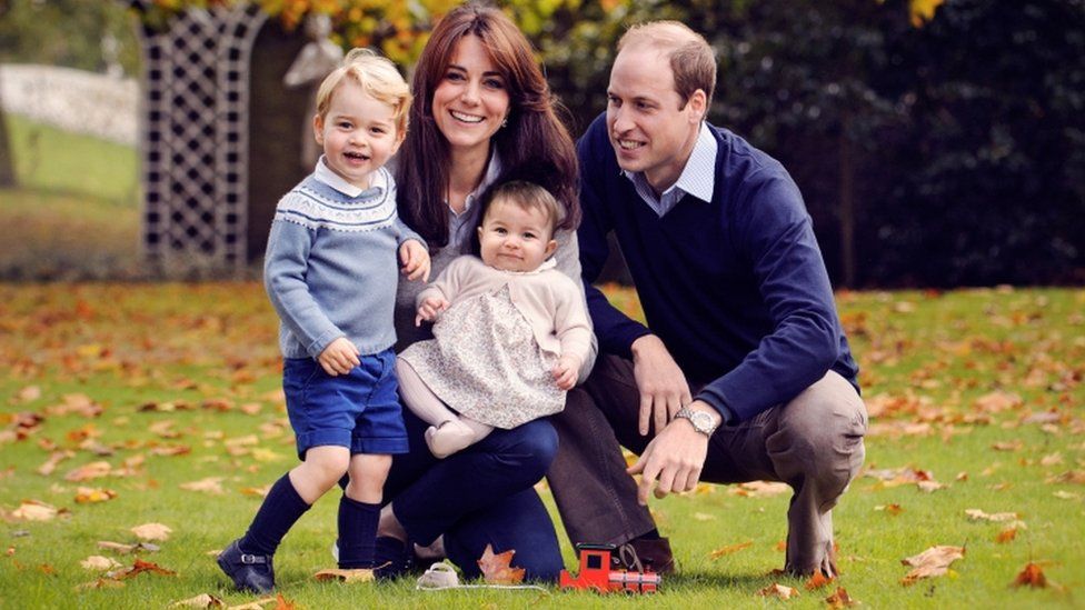 The Duke and Duchess of Cambridge with their children, Prince George and Princess Charlotte