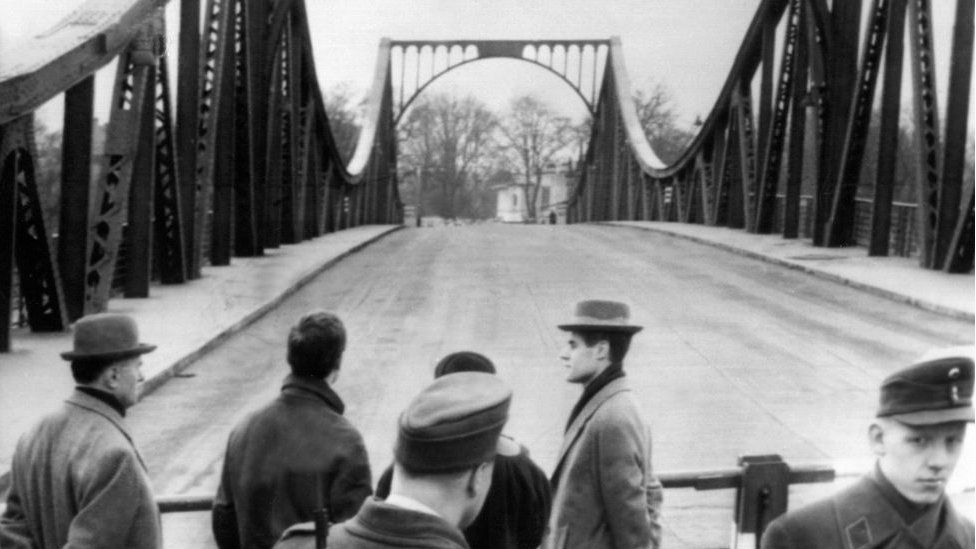 The Glienicke bridge in Berlin after US pilot Gary Francis Powers was swapped for Soviet spy Rudolf Abel in 1962